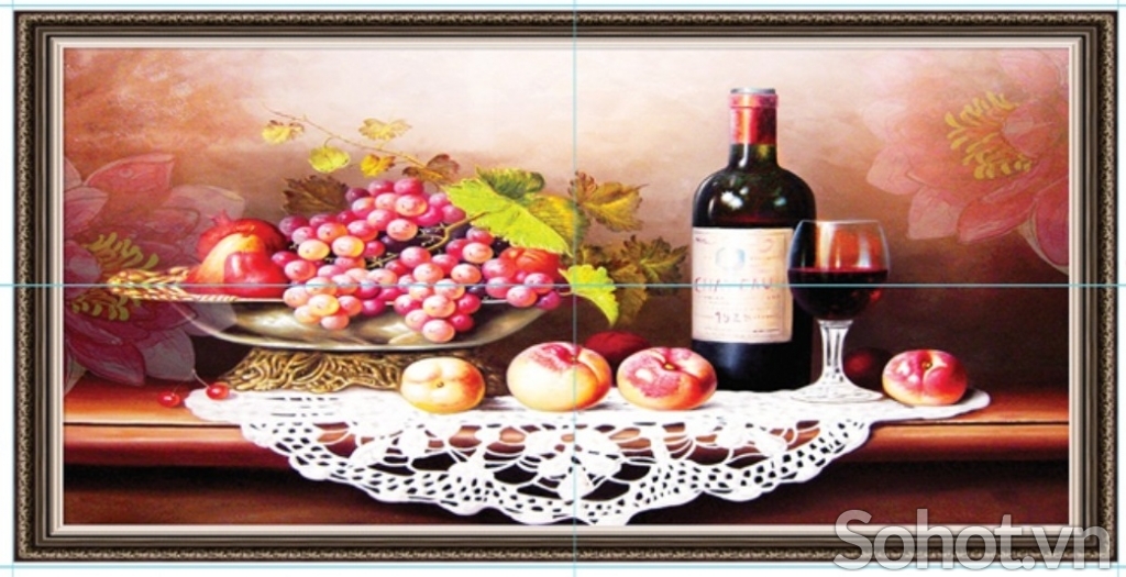 Tranh gạch 3d ốp tường phòng bếp - 9099CV