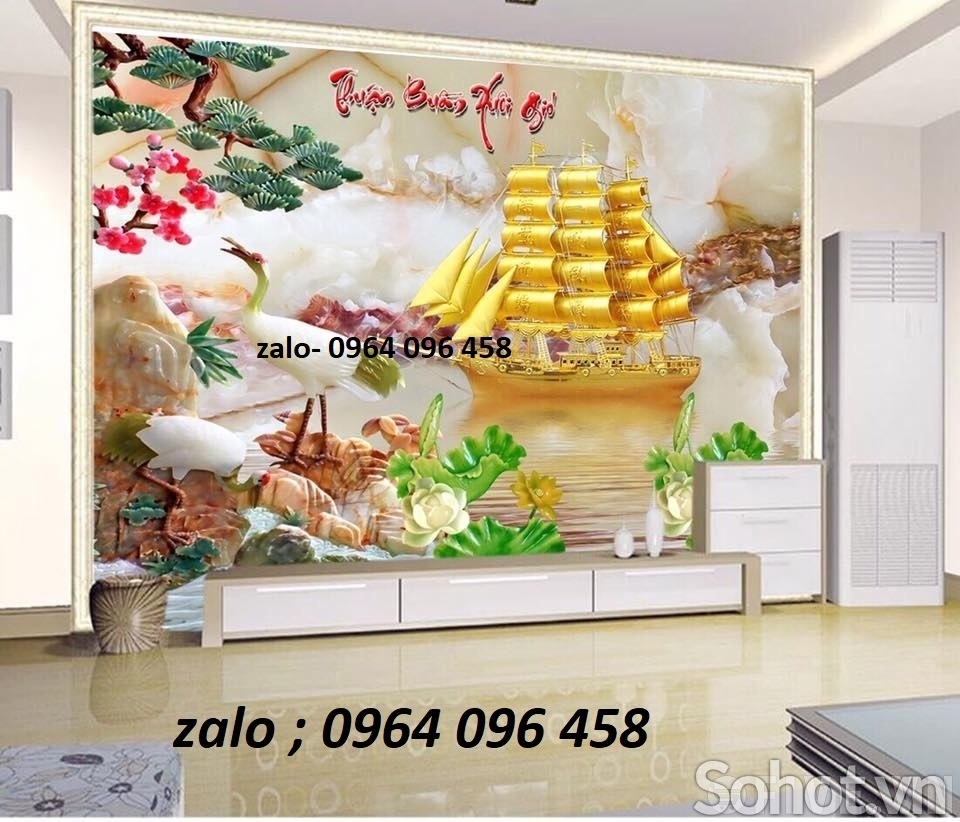 Tranh gạch 3d thuận buồm xuôi gió - MXVC43