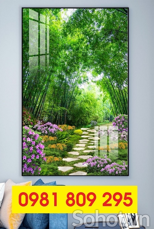 Gạch tranh 3d thiên nhiên ốp tường