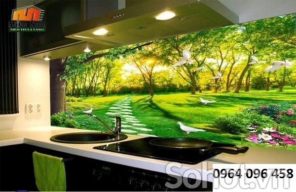 kính 3d ốp bếp - MD21
