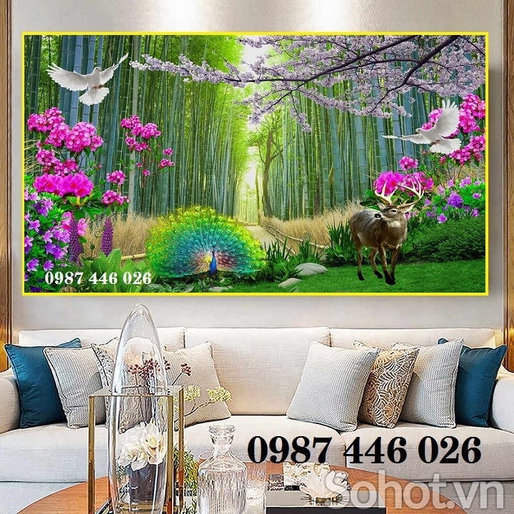 Gạch ốp tường tranh gạch phong cảnh đẹp HP9822