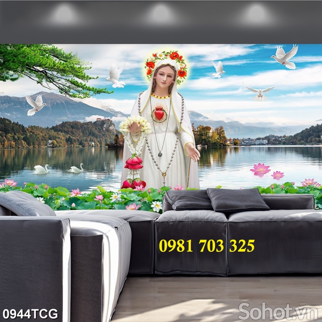Tranh gạch công giáo trang trí tường