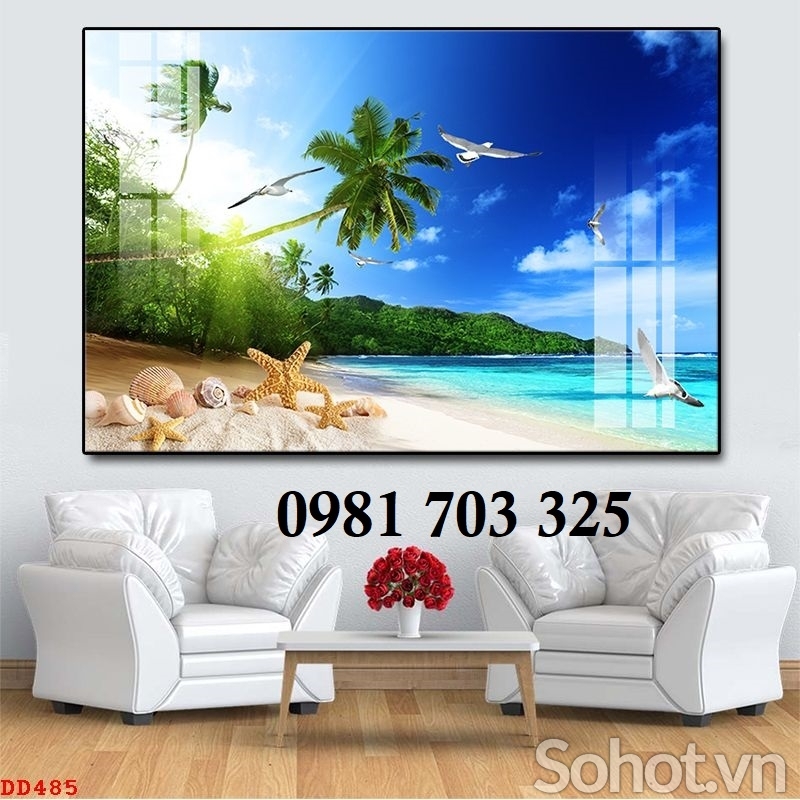Tranh gạch men 3D phong cảnh biển