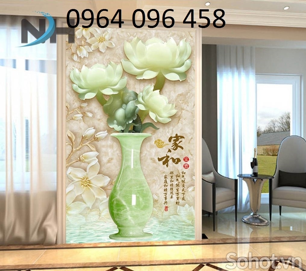Tranh gạch 3d trang trí phòng khách - BVB66