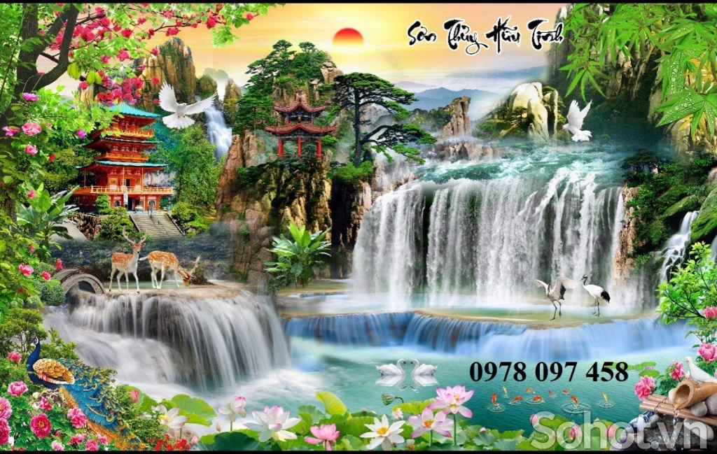 Tranh gạch men phòng khách