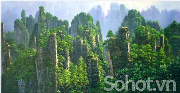 Tranh gạch 3d mây núi - SCX433