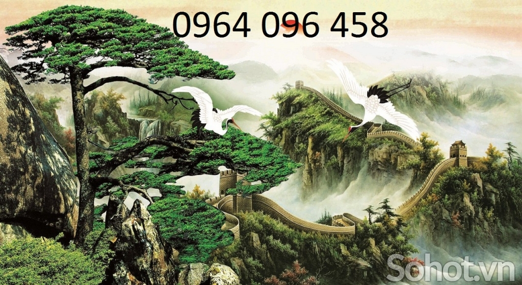 Tranh gạch 3d mây núi - gạch tranh 3d mây núi - ĐFCV54