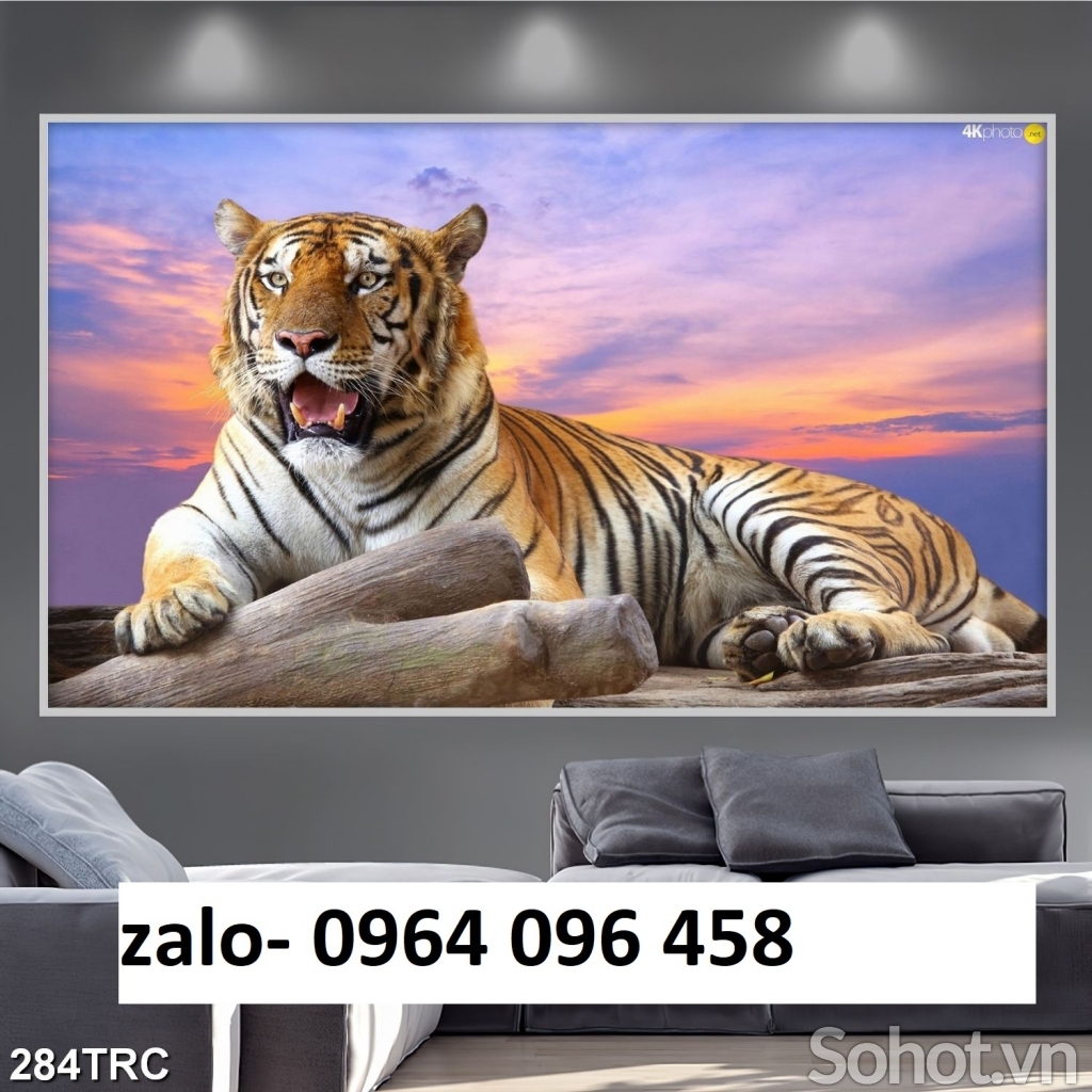 Tranh gạch 3d phong thủy con hổ - SXC632