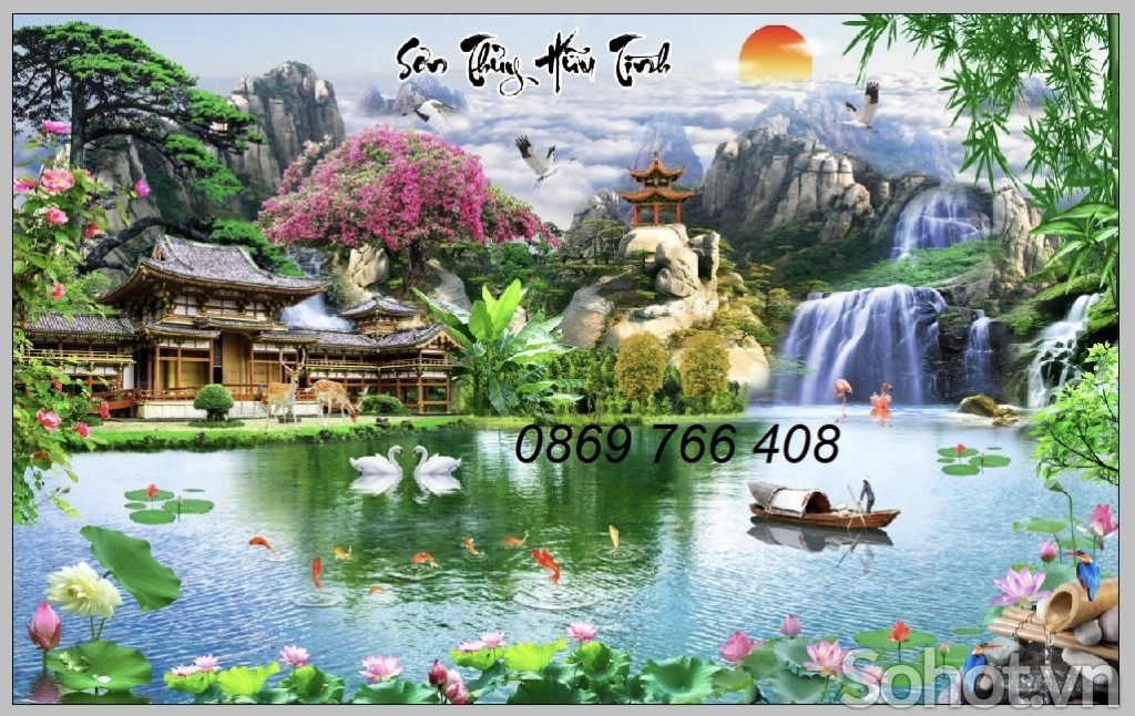 Tranh gạch-tranh 3D phong cảnh