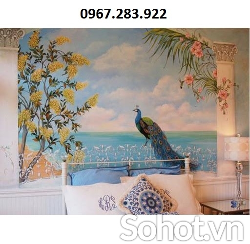 Gạch ốp tường 3d phòng ngủ