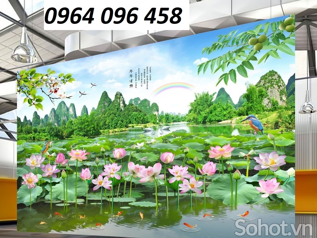 Mẫu tranh gạch 3d ốp tường phòng khác đẹp