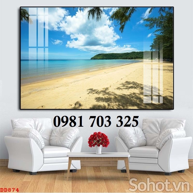 Gạch tranh 3d cảnh biển trang trí