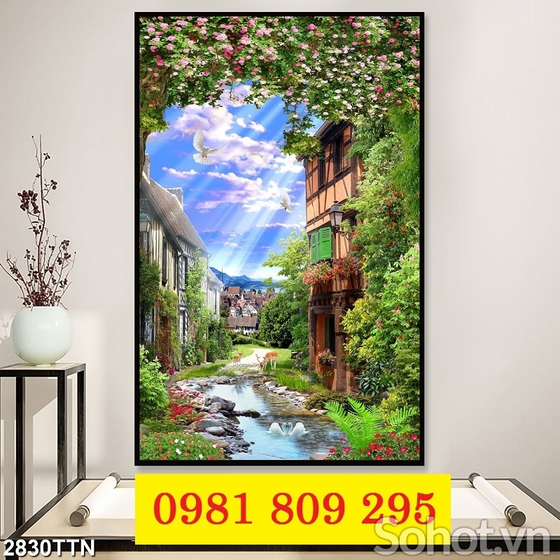 Mẫu tranh gạch , gạch trang trí tường , Tranh 3d