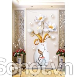 tranh gạch 3d - tranh trang trí phòng khách - DVV87