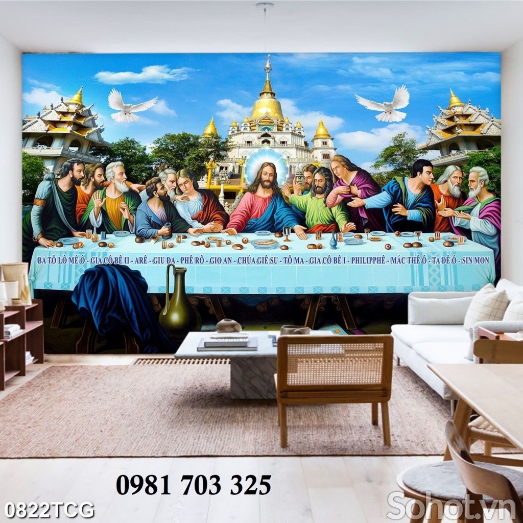 Tranh gạch công giáo 3D