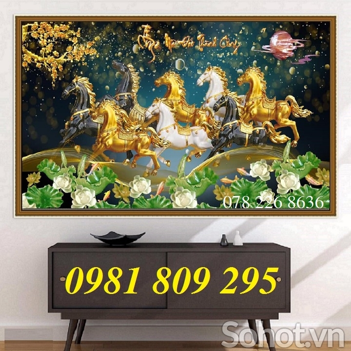 tranh gạch 3d ngựa - gạch tranh mã đáo thành công