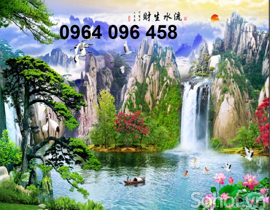 Tranh gạch 3d ốp tường phong cảnh đồng quê - KSXX433