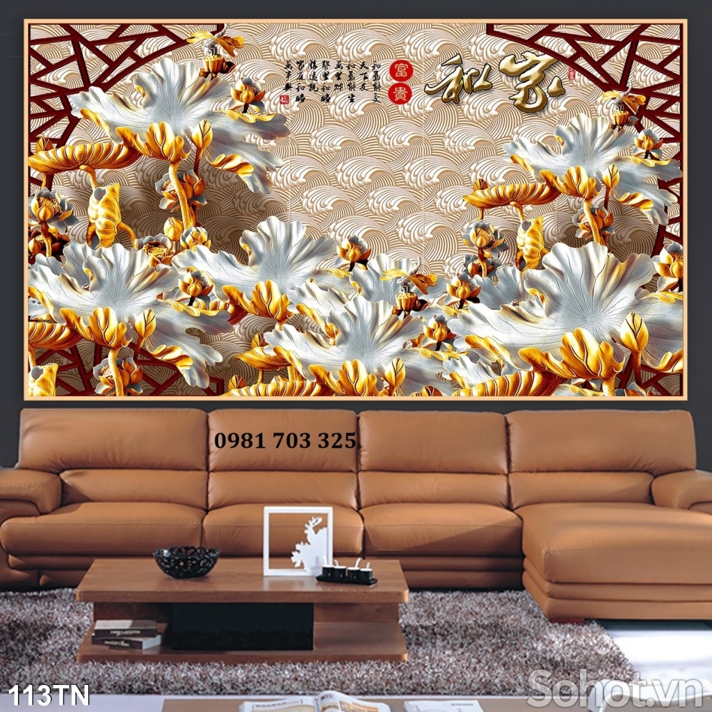 Tranh gạch 3D trang trí sứ ngọc