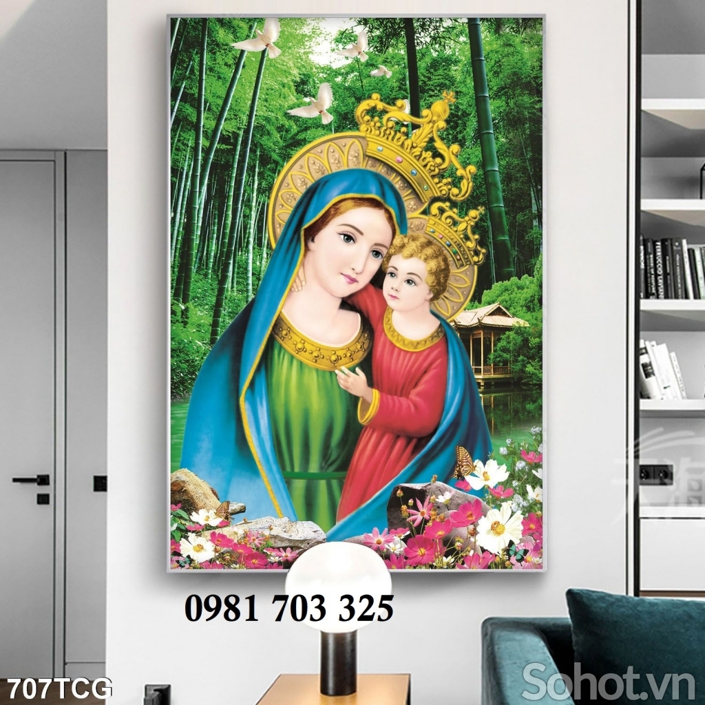 Tranh gạch men thiên chúa