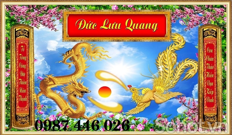 Gạch ốp tường tranh phòng thờ đẹp HP623