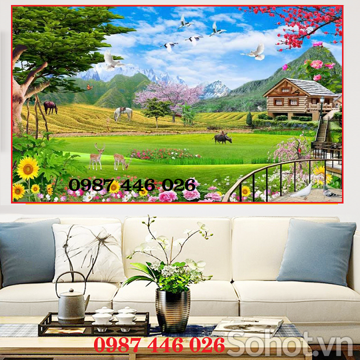 Tranh gach phong cảnh 3d đẹp HP9282