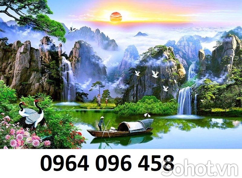 Tranh gạch 3d thác nươc - FDXC