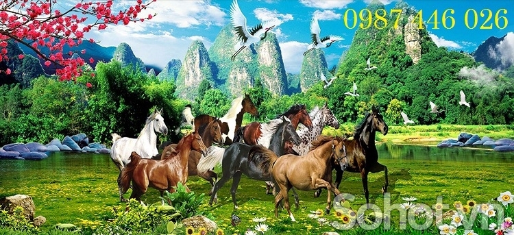 Tranh gạch men mã đáo thành công HP97383