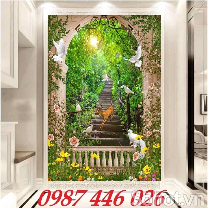 Gạch ốp tường tranh gach phong cảnh HP923