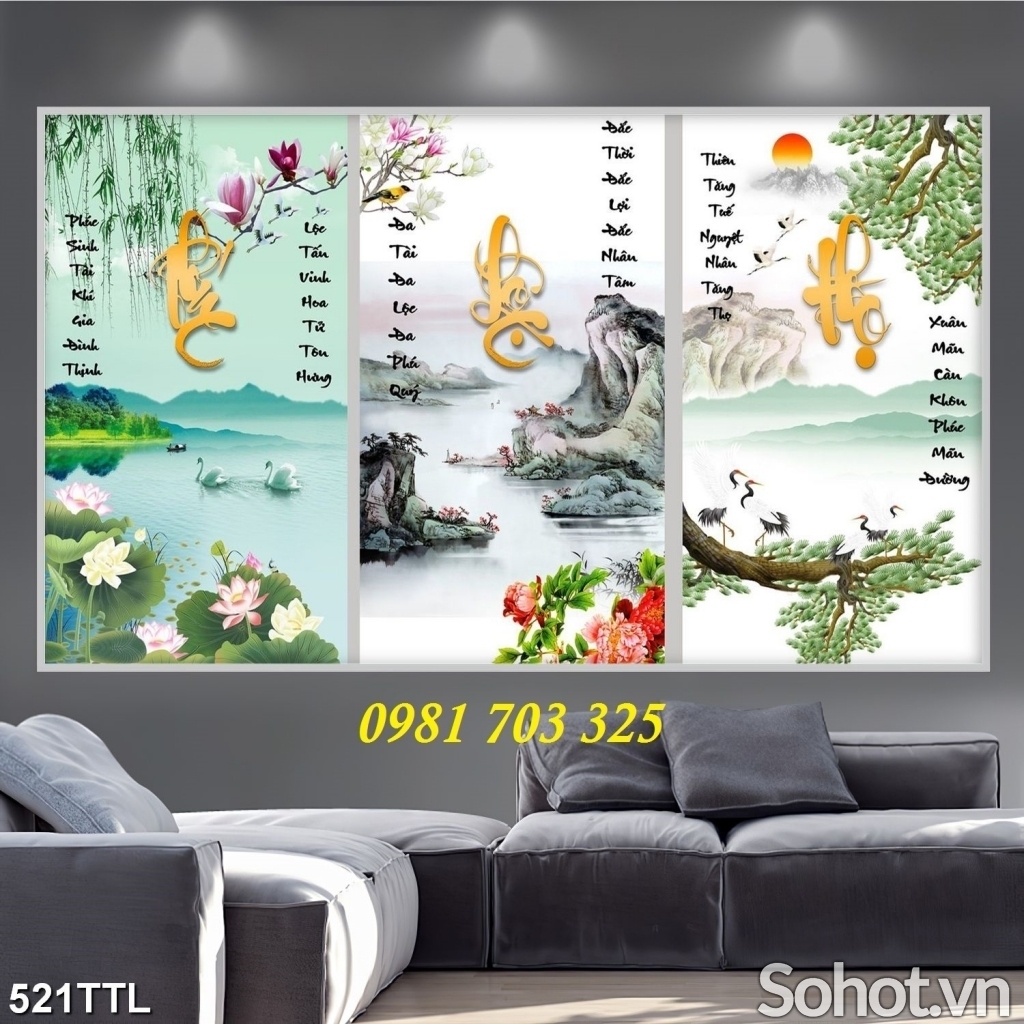 Gạch thư pháp 3d trang