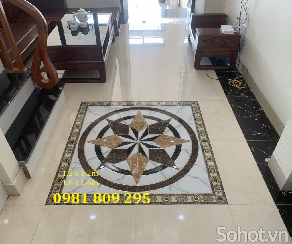 Gạch chiếu thảm vuông phòng khách hp6766