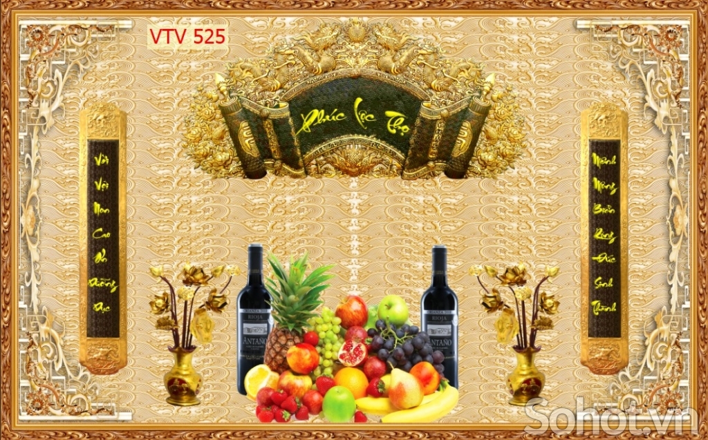 Trang trí phòng thờ - gạch tranh 3D