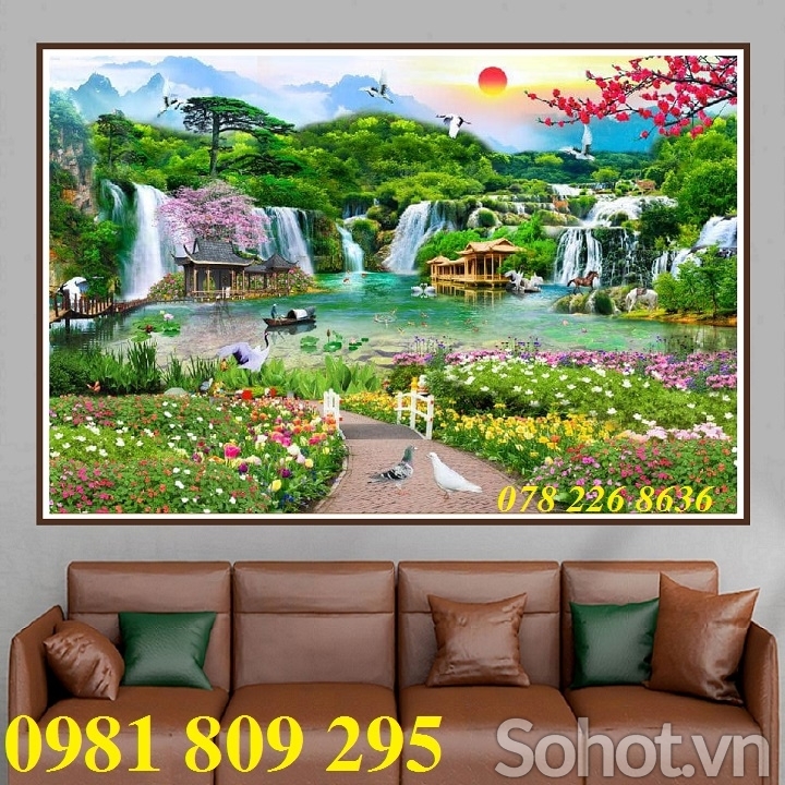 Gạch tranh , gạch 3d , gạch ốp tường HN888