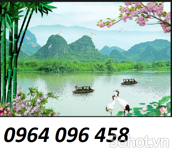 tranh gạch dán tường 3d phong cảnh - SK77