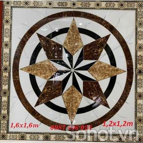 Gạch thảm vuông khắc vàng HP92734