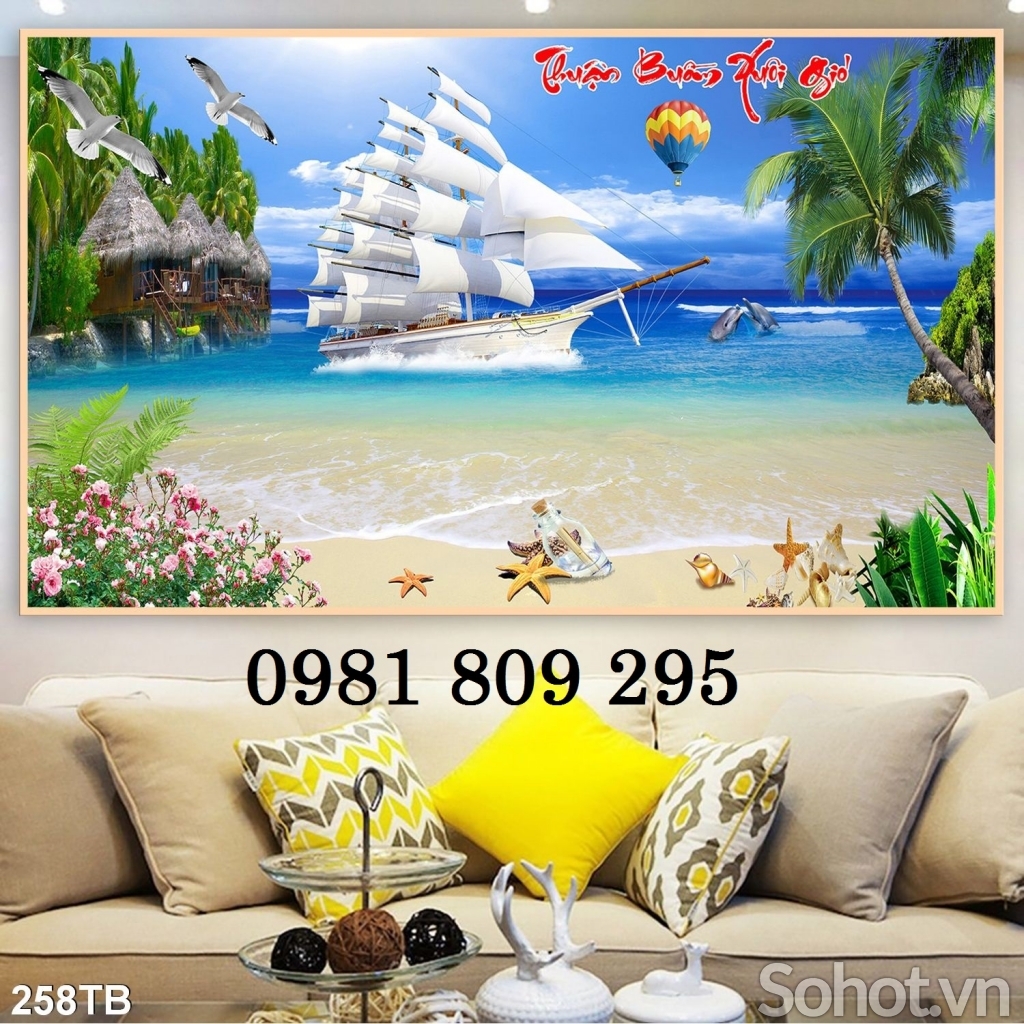 Gạch trang trí thuyền buồm