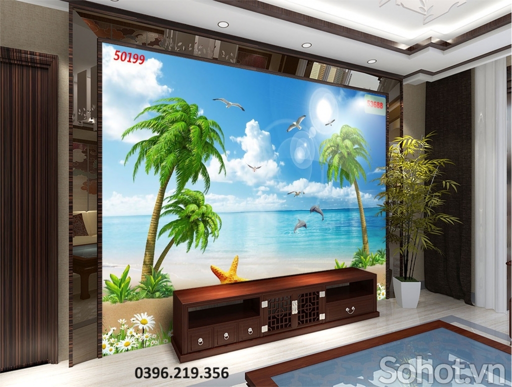 Tranh gạch hình biển đẹp 3D