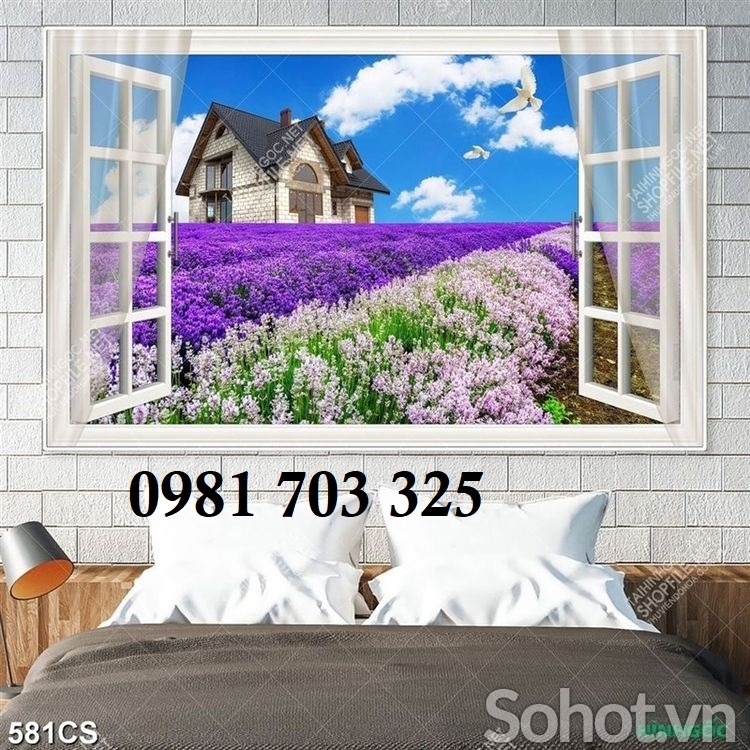 Gạch tranh cửa sổ 3d đẹp
