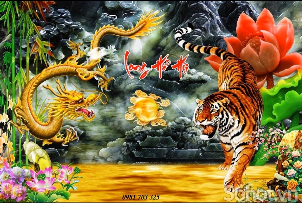 Gạch tranh phong thủy- tranh hổ