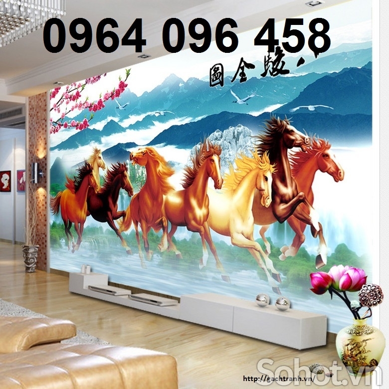 Tranh gạch mã đáo thành công 3d - 7444X