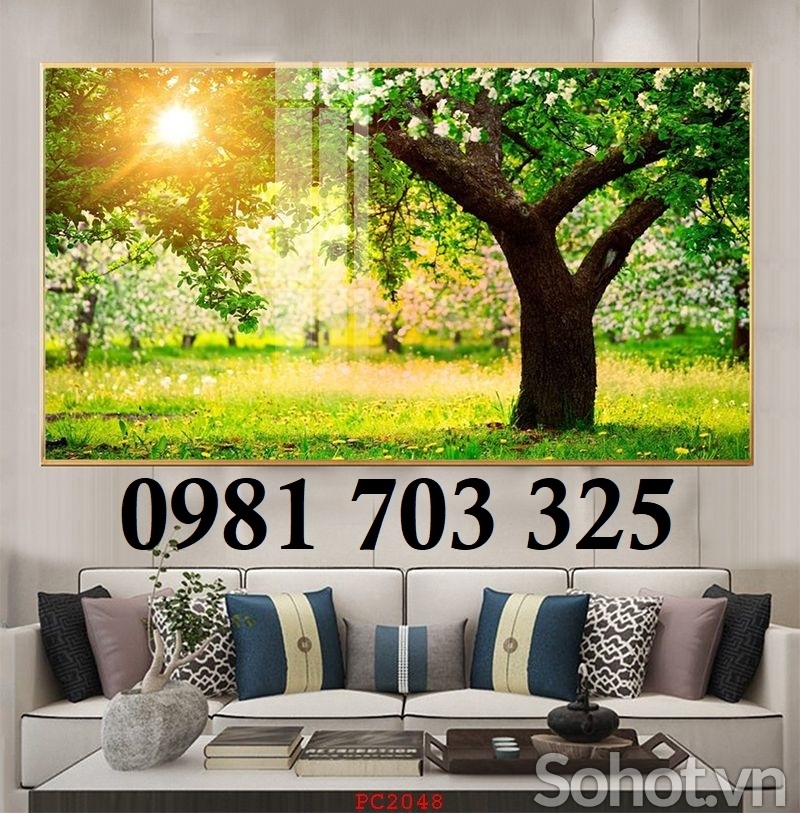 Gạch tranh đẹp trang trí phòng khách