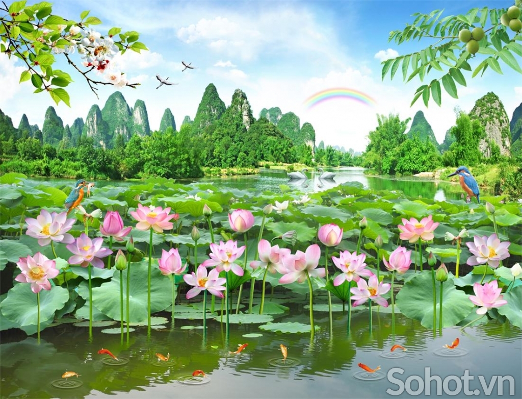 tranh gạch cá chép - SN31
