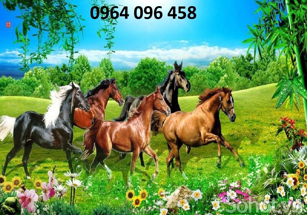 Tranh gạch 3d bát mã - GVX44