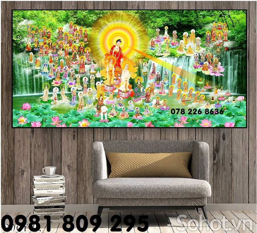 Tranh 3d phật - tranh gạch  men