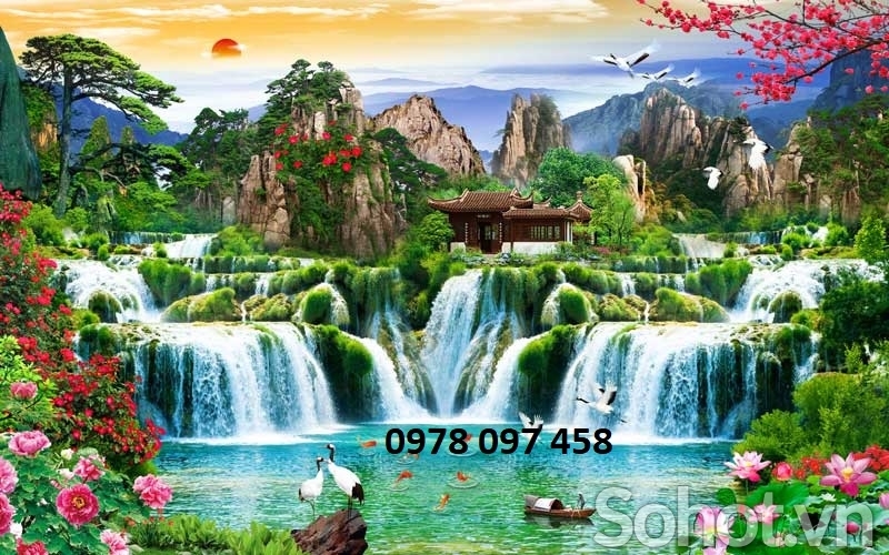 Gạch tranh 3D - tranh phong cảnh đẹp