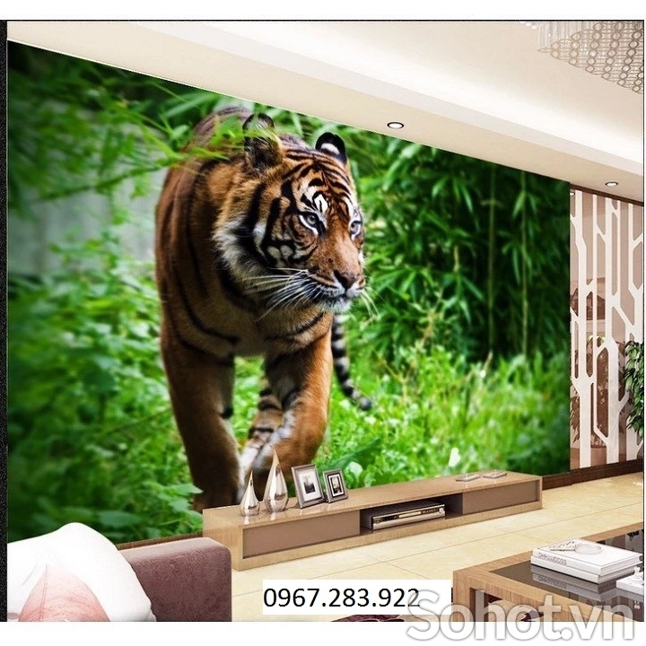 Tranh 3D- Tranh gạch hổ rừng