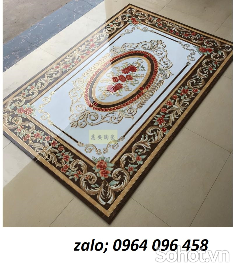 Thảm gạch lát phòng khách cao cấp - 456CVB
