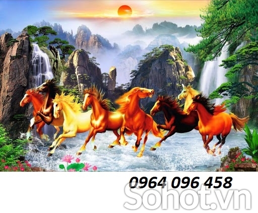 Tranh gạch men 3d mã đáo thành công - 322CX