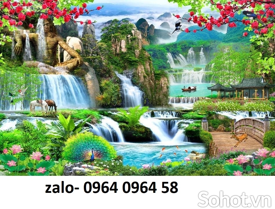 Tranh gạch ốp tường 3d phong cảnh đẹp - 222XP