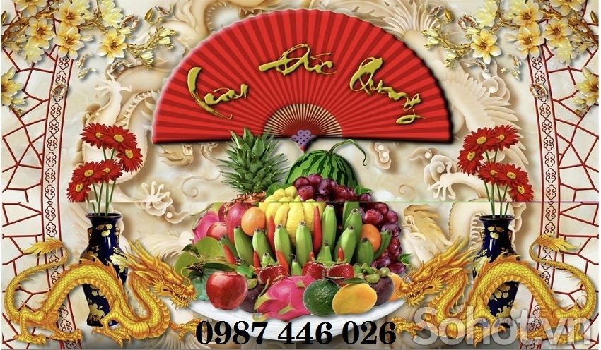Tranh gạch phòng thờ 3d HP97373