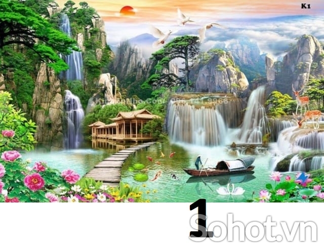 Tranh gạch men 3d phòng khách - MNNN9